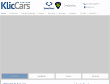 Tablet Screenshot of kliccars.co.uk